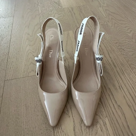 Dior Women's Tan Slingback Heels Size 38 - Picture 6 of 7